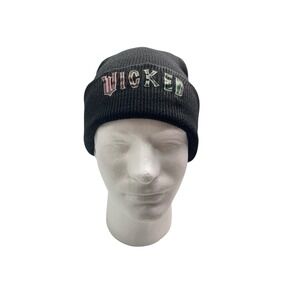 WICKED‎ Beanie Black Knit Hat Pink Green Unisex Glinda Elphaba